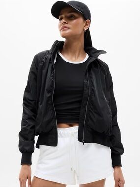 Athleta Jetset Bomber Jacket | Black | Medium